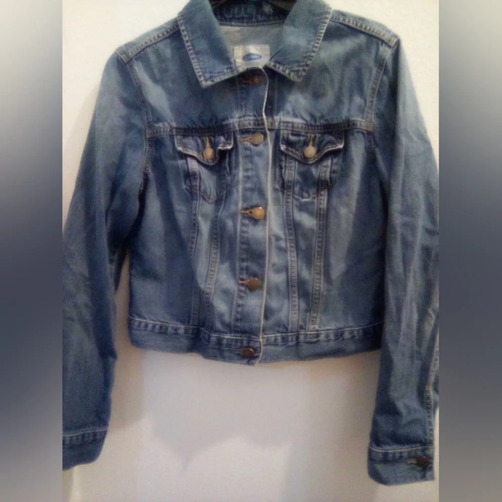 Old Navy San Francisco California Denim Jean Jacket Trucker Size M 100% Cotton - Picture 3 of 9